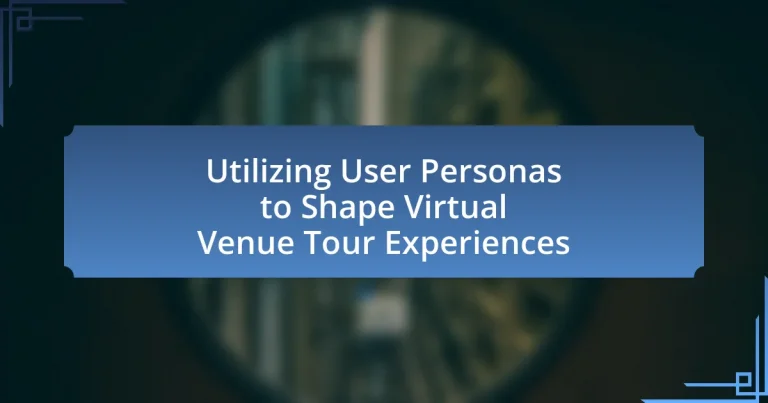 Utilizing User Personas to Shape Virtual Venue Tour Experiences