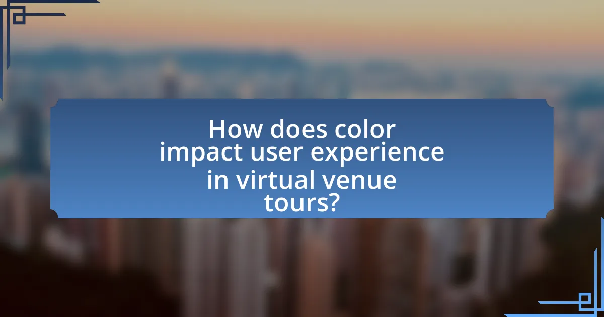 How does color impact user experience in virtual venue tours?