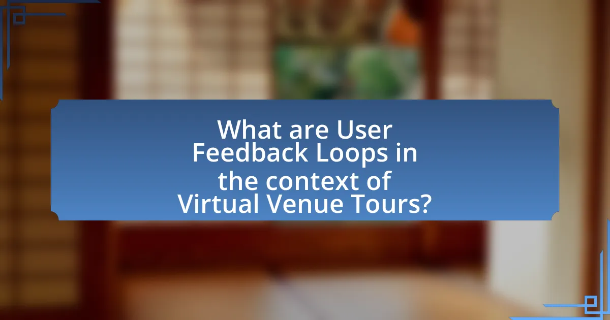 What are User Feedback Loops in the context of Virtual Venue Tours?