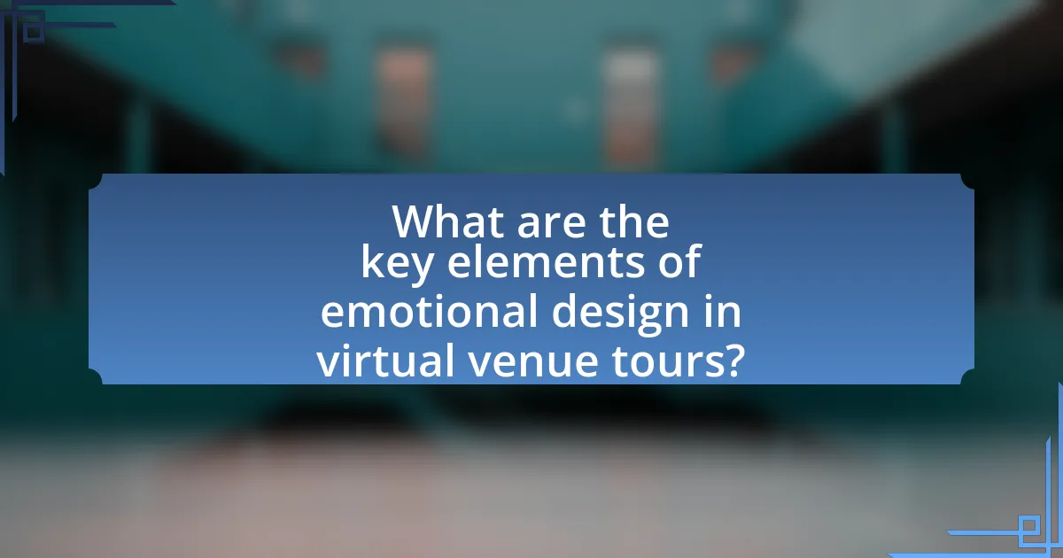 What are the key elements of emotional design in virtual venue tours?