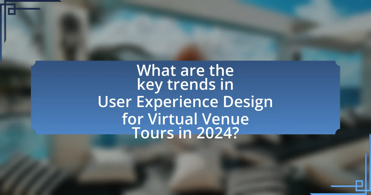 What are the key trends in User Experience Design for Virtual Venue Tours in 2024?